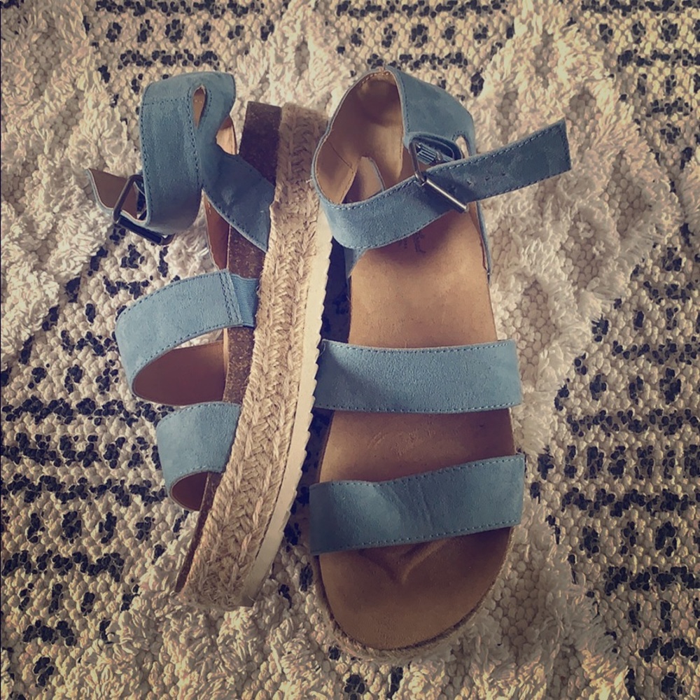 Blue espadrilles